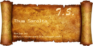 Thum Sarolta névjegykártya