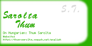 sarolta thum business card